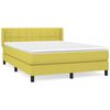 vidaXL Sommier &agrave; lattes de lit avec matelas Vert 140x190 cm Tissu