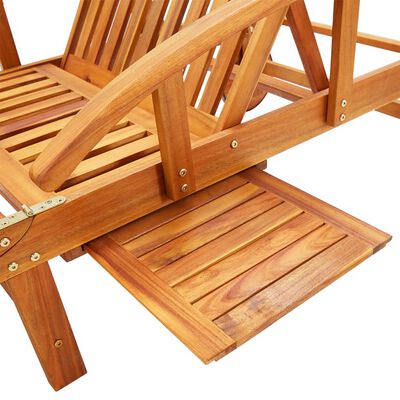 vidaXL Chaises longues lot de 2 Bois d'acacia solide