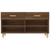 vidaXL Meuble &agrave; chaussures Ch&ecirc;ne marron 102x35x55 cm Bois d'ing&eacute;nierie
