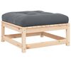 vidaXL Repose-pied de jardin avec coussin Pin massif