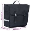 vidaXL Sac de v&eacute;lo simple pour porte-bagages &eacute;tanche 21 L Noir