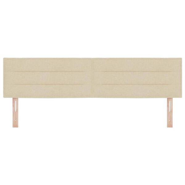 vidaXL T&ecirc;te de lit avec t&ecirc;te de lit Cr&egrave;me 180 cm Cuir synth&eacute;tique