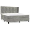 vidaXL Sommier &agrave; lattes de lit et matelas Gris clair 160x200cm Velours
