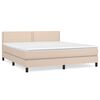 vidaXL Sommier &agrave; lattes de lit avec matelas Cappuccino 160x200 cm