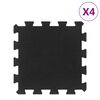 vidaXL Carreaux de sol caoutchouc 4 pcs noir 16 mm 30x30 cm