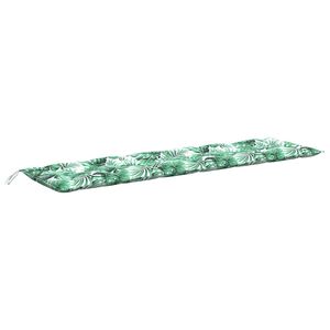 vidaXL Coussin de banc de jardin motif de feuilles 180x50x7 cm