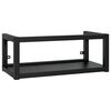 vidaXL Cadre de lavabo de salle de bain mural Noir 79x38x31 cm Fer