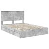 vidaXL Lit de Rangement Gris b&eacute;ton 150 x 200 cm Bois d'ing&eacute;nierie