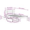 vidaXL Cadre de lit avec tiroirs sans matelas 90x200 cm