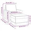 vidaXL Fauteuil avec repose-pied Marron 60 cm Velours