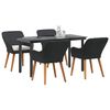 vidaXL Ensemble de salle &agrave; manger pour jardin 5 pcs Noir polyrotin