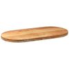 vidaXL Dessus de table 100x50x4 cm bois de ch&ecirc;ne massif ovale