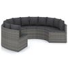 vidaXL Salon de jardin 6 pcs avec coussins R&eacute;sine tress&eacute;e Gris