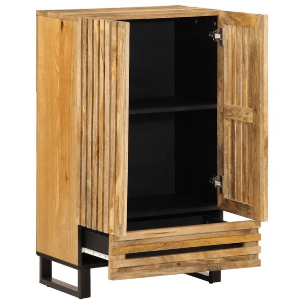 vidaXL Buffet haut 60x34x100 cm bois massif de manguier brut