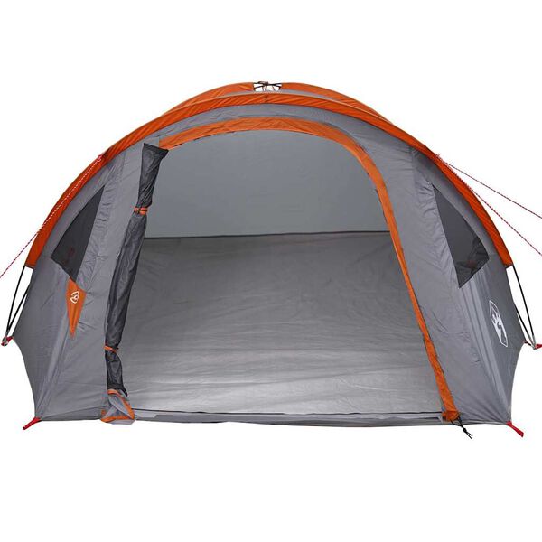 vidaXL Tente de camping Gris et orange 308 x 268 x 130 cm Polyester