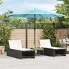 vidaXL Parasol de jardin avec m&acirc;t en acier bleu 324x324x247 cm