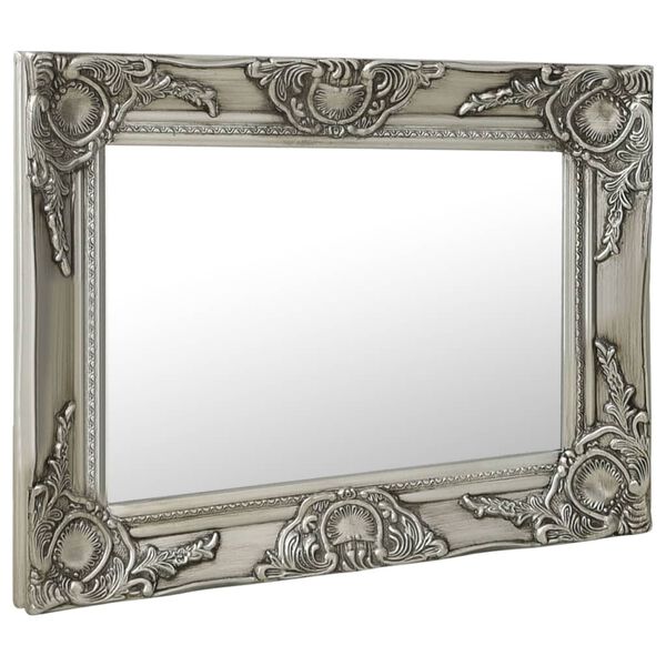 vidaXL Miroir mural style baroque 50x40 cm Argent&eacute;