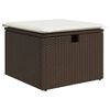 vidaXL Salon de jardin avec coussins 9 pcs marron r&eacute;sine tress&eacute;e