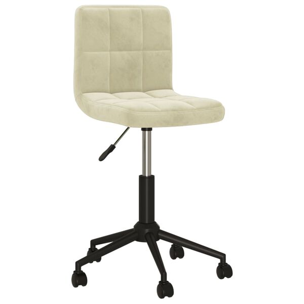 vidaXL Chaises pivotantes &agrave; manger lot de 6 cr&egrave;me velours