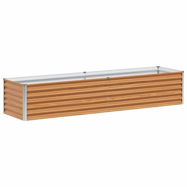 vidaXL Jardini&egrave;re sur&eacute;lev&eacute;e 195 x 50 x 36 cm Acier galvanis&eacute;
