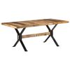 vidaXL Table de salle &agrave; manger 180x90x76 cm Bois de manguier brut