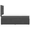 vidaXL Sommier &agrave; lattes de lit avec matelas Gris fonc&eacute; 90x200 cm Tissu