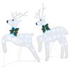 vidaXL Rennes LED 2 pc Blanc Froid 45 x 19 x 65 cm tissu