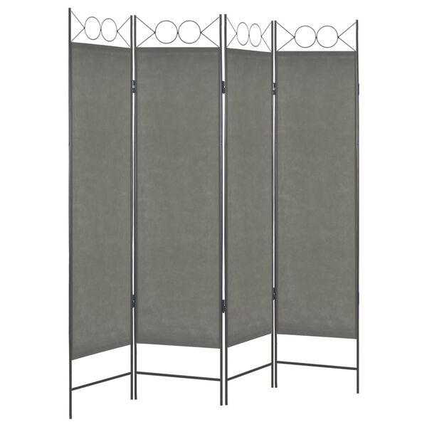 vidaXL Cloison de s&eacute;paration 4 panneaux Anthracite 160 x 180 cm