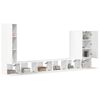 vidaXL Ensemble de meuble TV mural Montage mural 6 pcs Blanc brillant