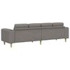 vidaXL Canap&eacute; de salon Taupe 250 x 77 x 76 cm Polyester