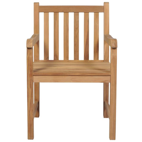 vidaXL Chaises de jardin lot de 8 avec coussins vert Bois teck massif