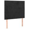 vidaXL T&ecirc;te de lit Noir 100x5x118/128 cm Velours