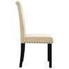 vidaXL Chaises &agrave; manger lot de 6 cr&egrave;me velours