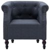 vidaXL Fauteuil gris fonc&eacute; tissu