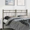 vidaXL T&ecirc;te de lit m&eacute;tal noir 135 cm