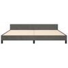 vidaXL Cadre de lit sans matelas gris fonc&eacute; 200x200 cm velours