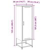 vidaXL Buffet haut rose 36x39x123 cm acier