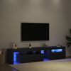 vidaXL Meuble TV 2 pcs Ch&ecirc;ne noir 200 x 36,5 x 40 cm Bois d'ing&eacute;nierie