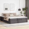 VidaXL Cadre de lit ottoman avec matelas gris 200x200 cm similicuir