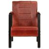 vidaXL Chaise de canap&eacute; Marron fonc&eacute; Cuir de ch&egrave;vre v&eacute;ritable