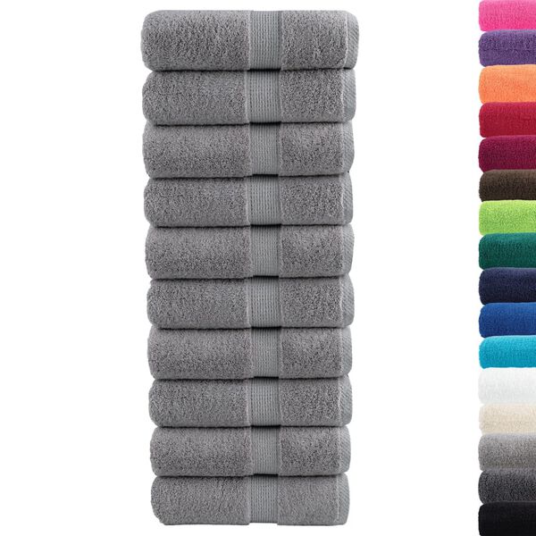vidaXL Serviettes d'invit&eacute; de qualit&eacute; sup&eacute;rieure SOLUND 10 pcs gris