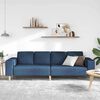 vidaXL Canap&eacute; de salon Bleu 250 x 77 x 76 cm Polyester