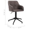 vidaXL Chaises pivotantes &agrave; manger lot de 4 taupe tissu
