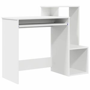 vidaXL Bureau Blanc Bois d'ing&eacute;nierie 106 x 41 x 88.5 cm