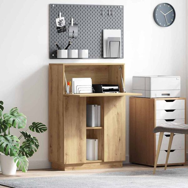 vidaXL Bureau Chêne artisanal 71.5 x 31.5 x 106.5 cm Bois d'ingénierie