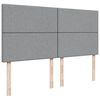 vidaXL Sommier &agrave; lattes de lit avec matelas Gris clair 180x200cm Tissu