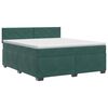 vidaXL Lit boxspring avec matelas Vert fonc&eacute; 140 x 190 cm Velours