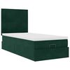 vidaXL Cadre de lit ottoman avec matelas vert fonc&eacute; 90x190 cm velours