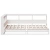 vidaXL Lit biblioth&egrave;que sans matelas blanc 90x200cm bois de pin massif
