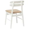 vidaXL Chaise de salle &agrave; manger 2 pcs Blanc et marron